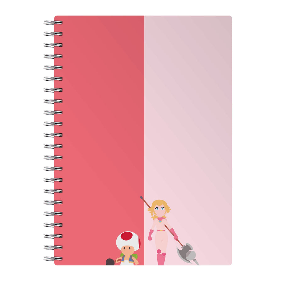 Toad And Peach - The Super Mario Bros Notebook