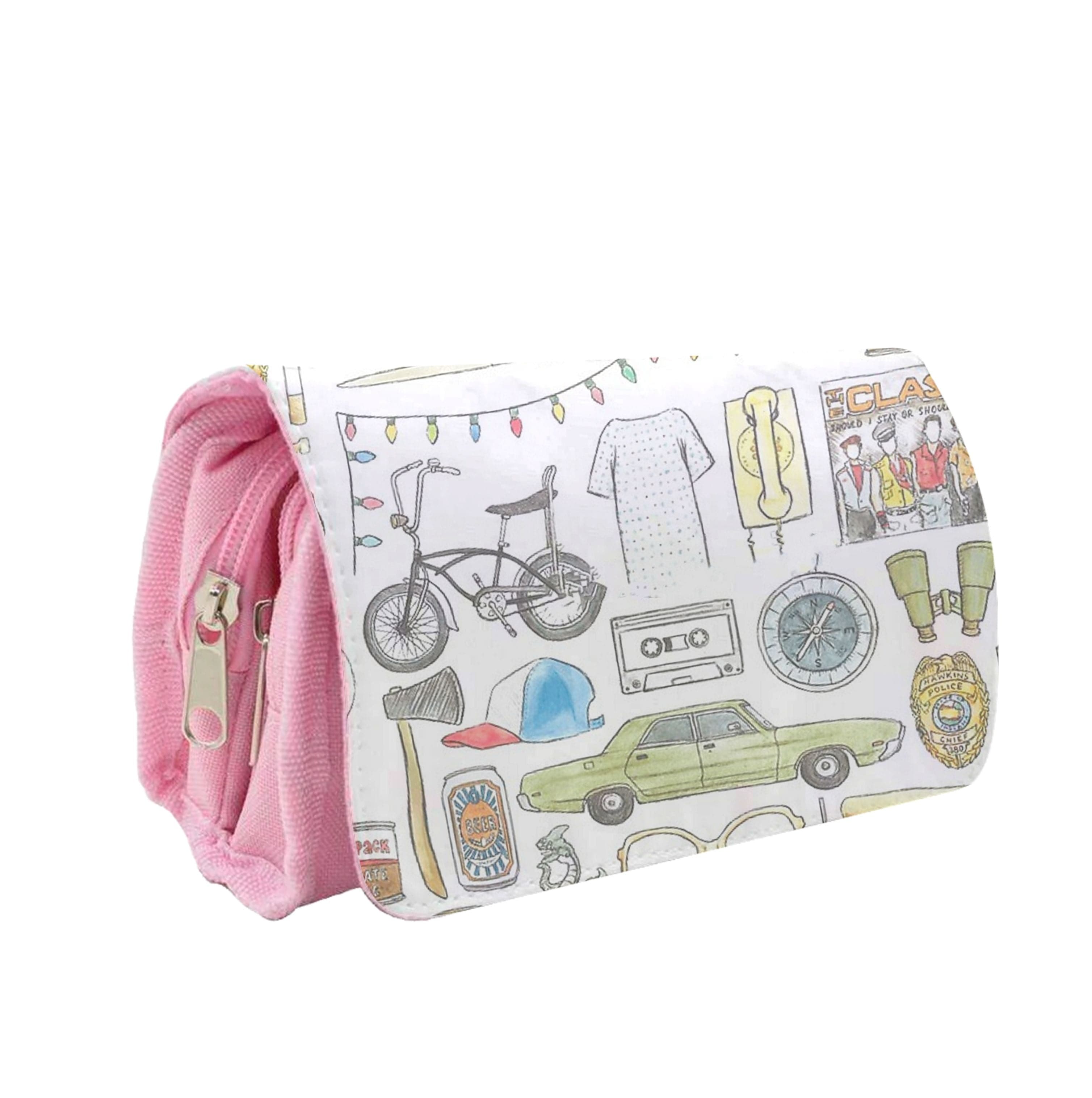 Stranger Objects Illustration Pencil Case