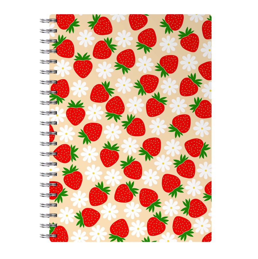 Strawberries and Flowers - Spring Patterns Notebook