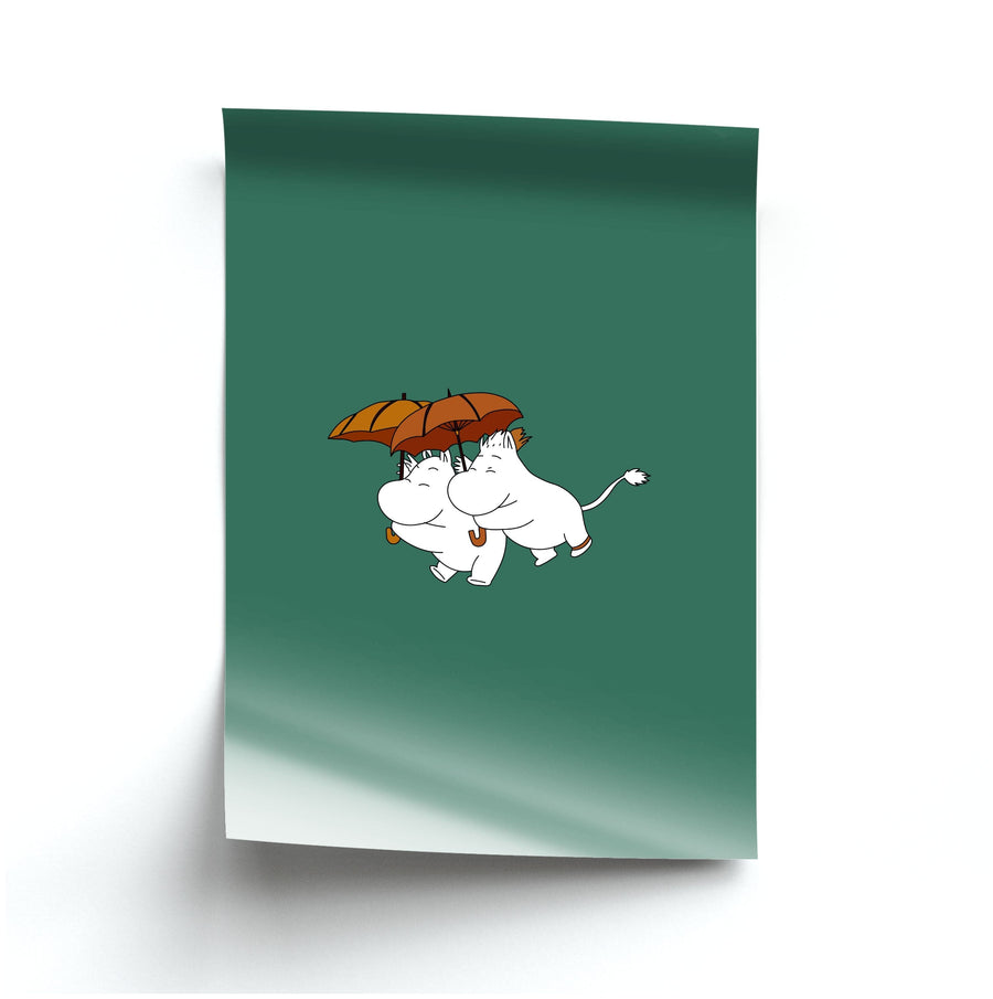 Moomin Umbrellas  Poster