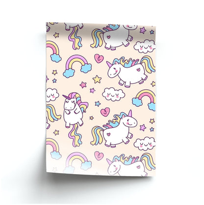 Cute Unicorn Pattern Poster