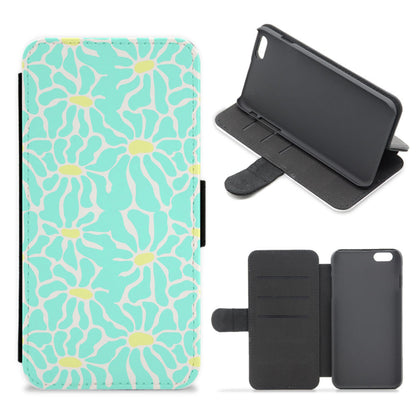 Blue Flowers - Summer Flip / Wallet Phone Case