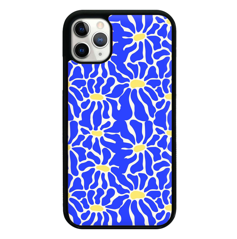 Dark Blue Flowers - Summer Phone Case