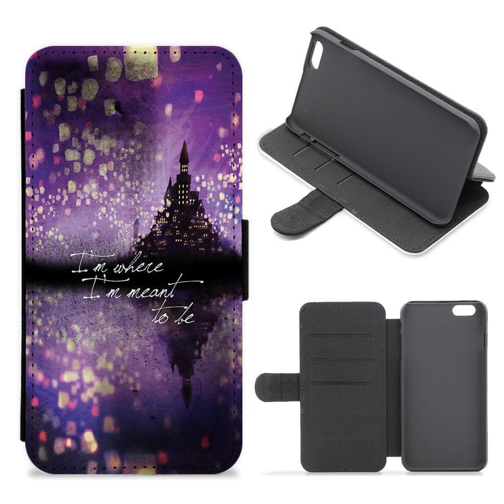 I'm Where I'm Meant To Be - Disney Tangled Flip / Wallet Phone Case - Fun Cases