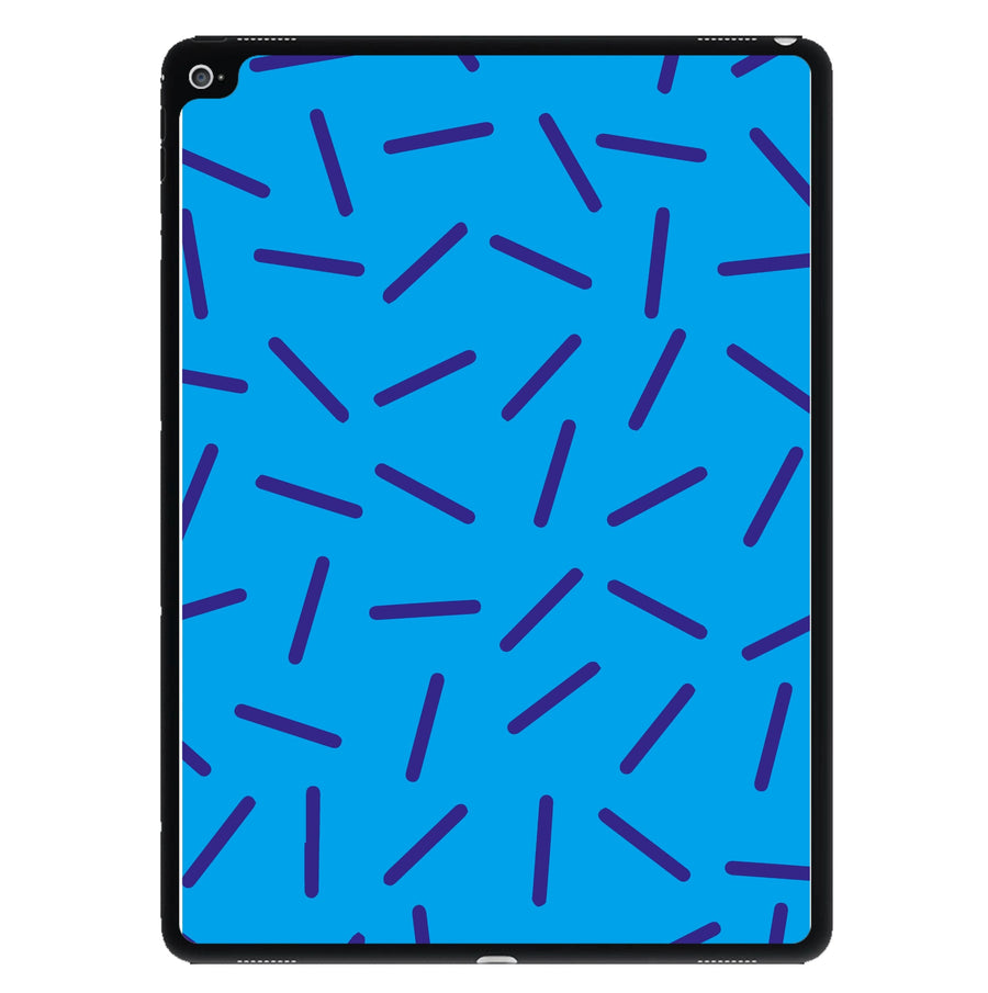 Blue Line Pattern - Eighties iPad Case