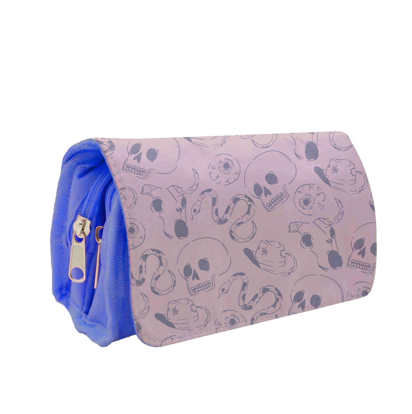 Purple Snakes And Skulls - Western  Pencil Case