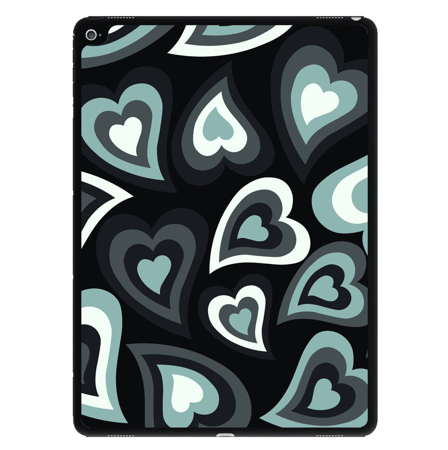 Black Hearts - Trippy Patterns iPad Case