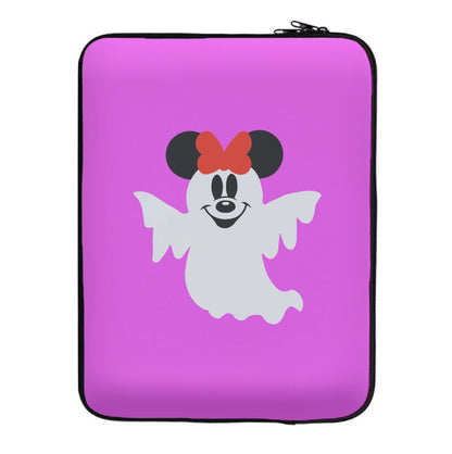 Female Mouse Ghost Halloween Laptop Sleeve