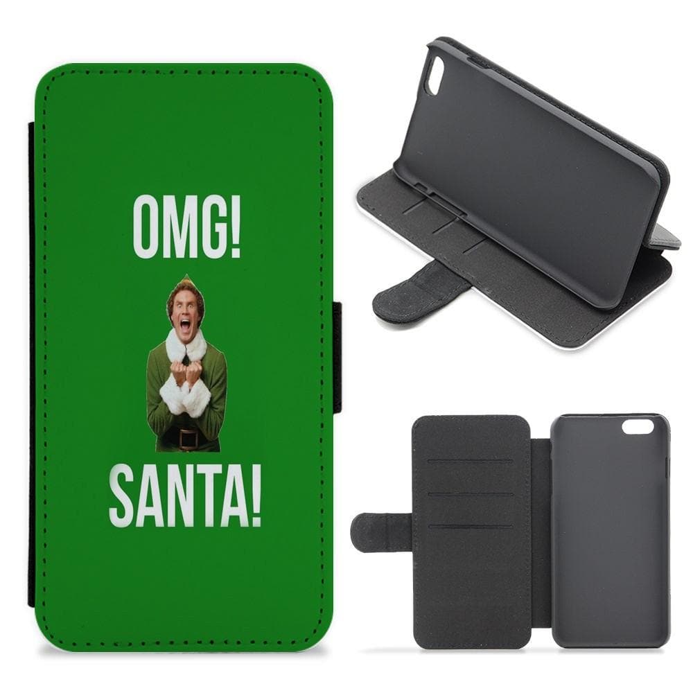 OMG SANTA! - Buddy The Elf Flip / Wallet Phone Case - Fun Cases