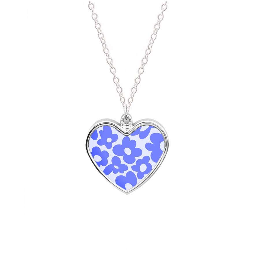 Blue Flowers - Trippy Patterns Necklace
