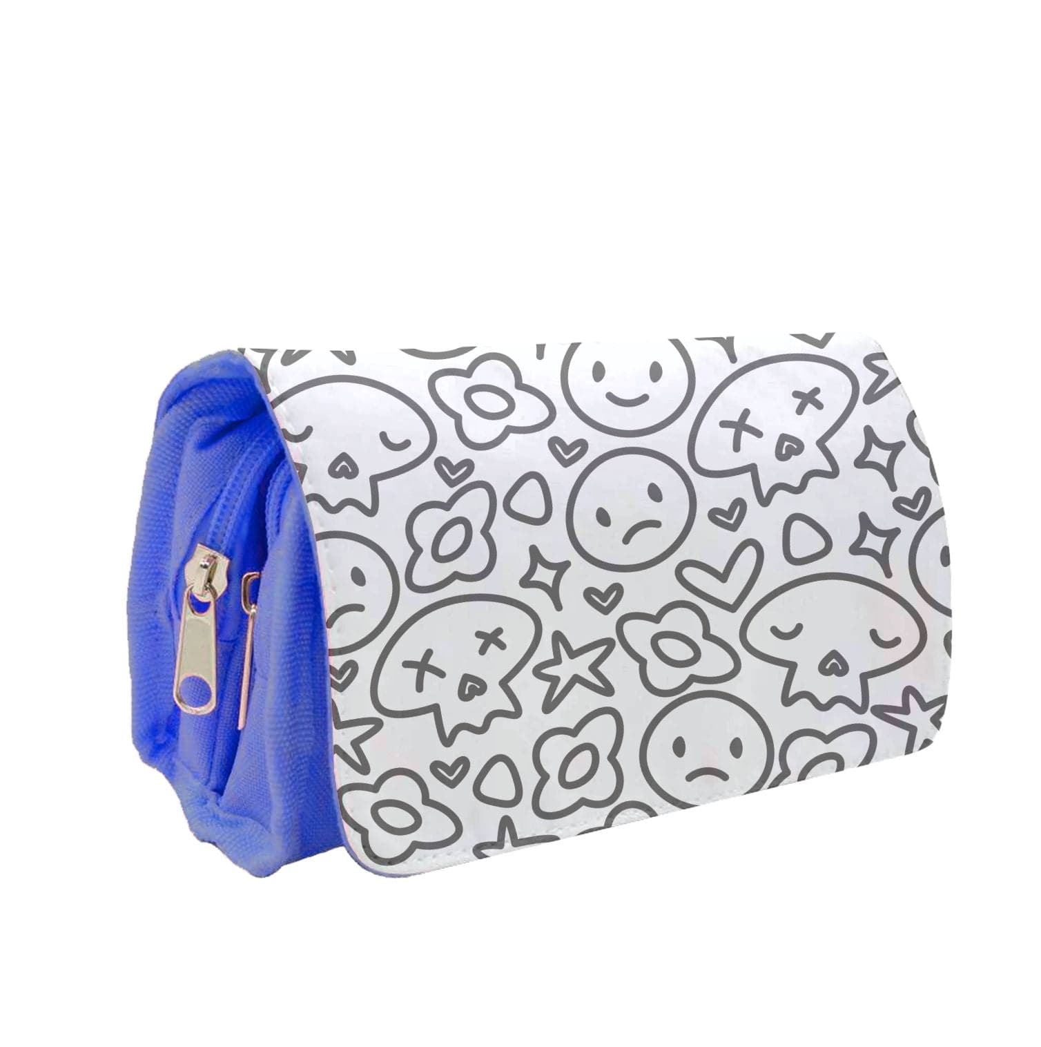 White Skulls - Skate Aesthetic  Pencil Case