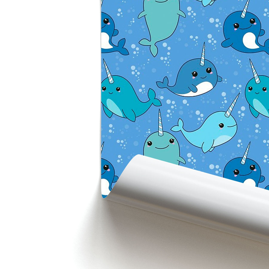 Narwhal Pattern Poster