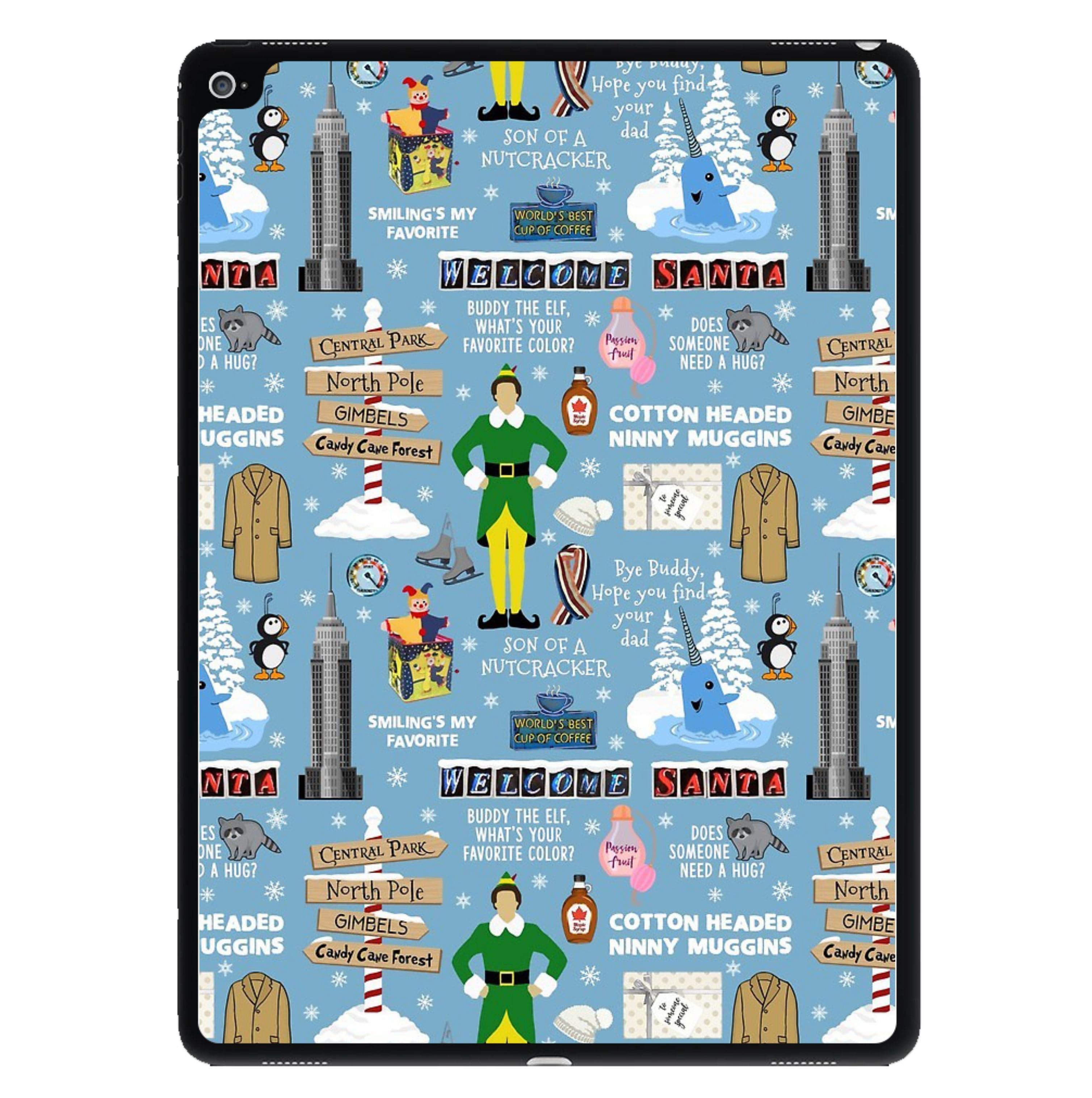 Blue Buddy The Elf Pattern iPad Case