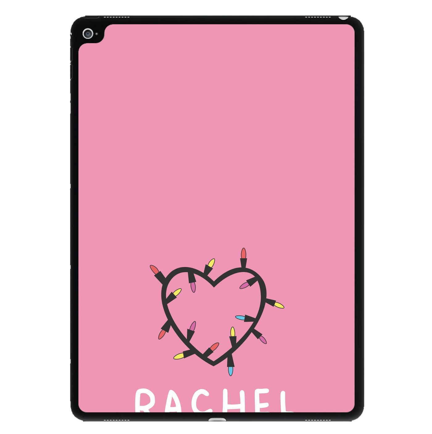Heart Shaped Fairy Lights - Personalised Stranger Things iPad Case