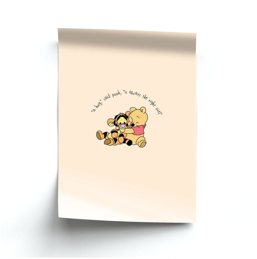 A Hug Said Pooh - Winnie The Pooh Poster