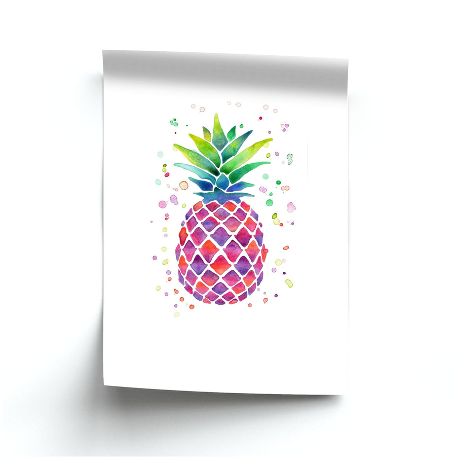 Watercolour Pineapple Poster