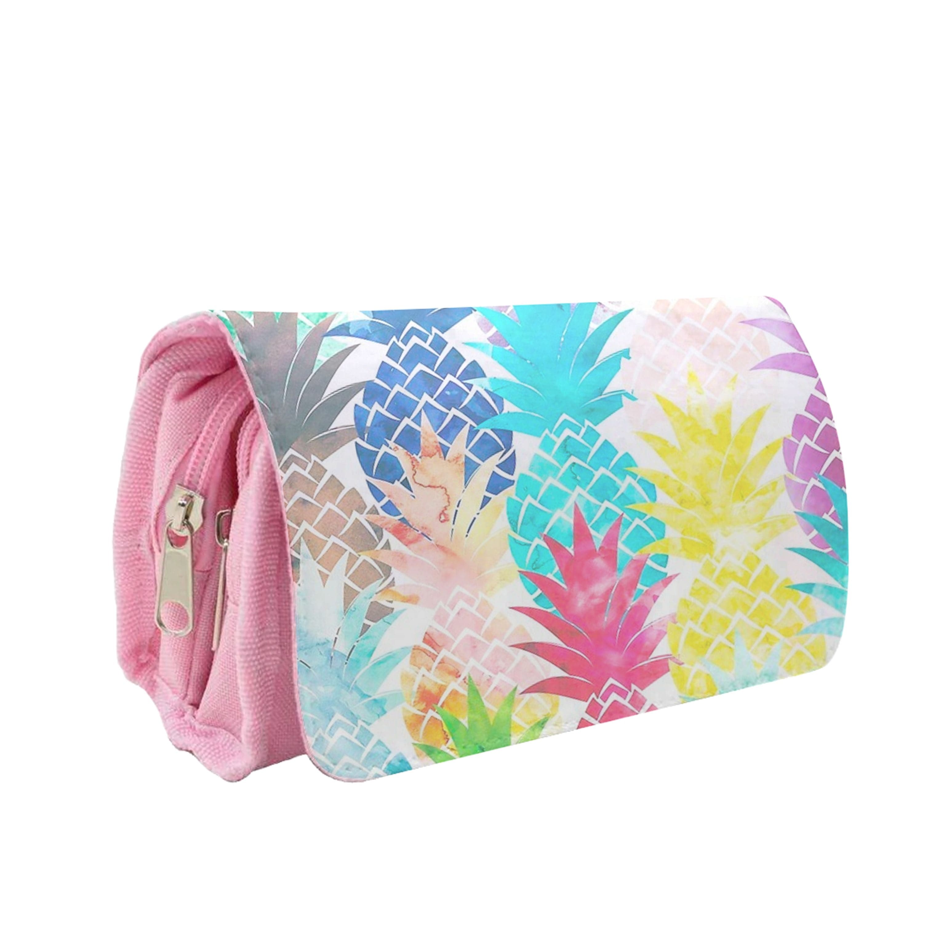 Watercolour Pineapple Pattern Pencil Case