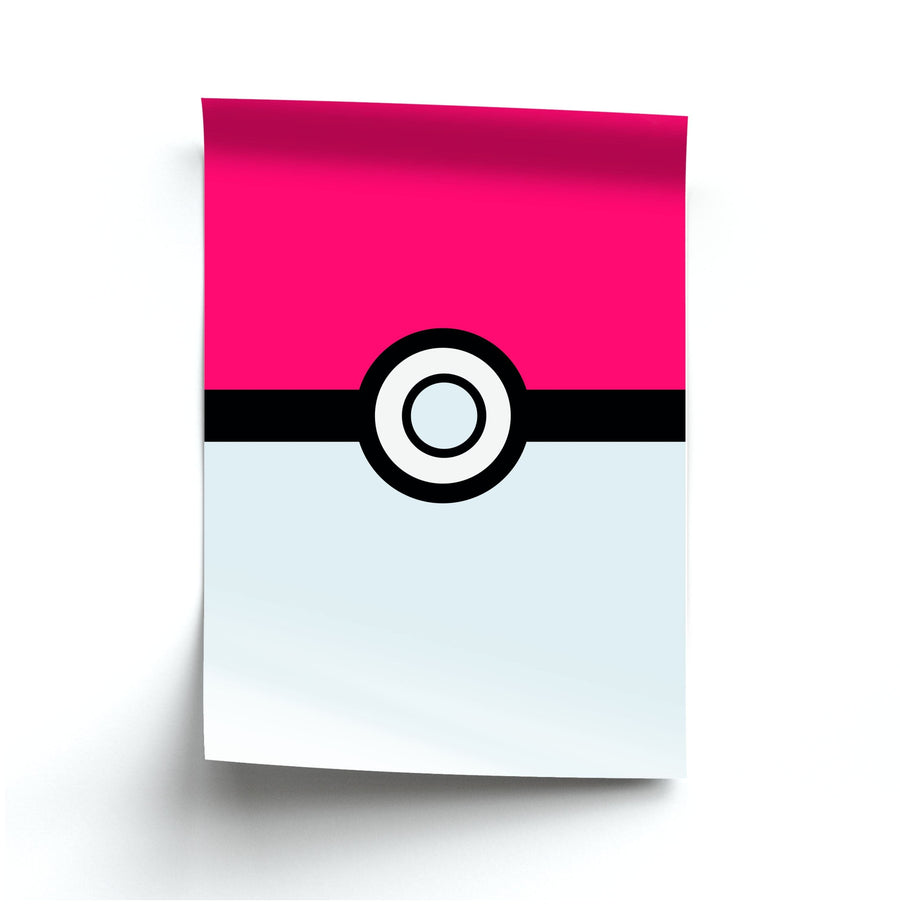 Pokemon ball - red Poster