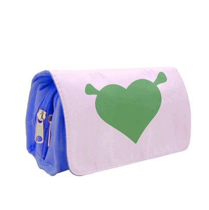 Green Ogre Heart Pencil Case