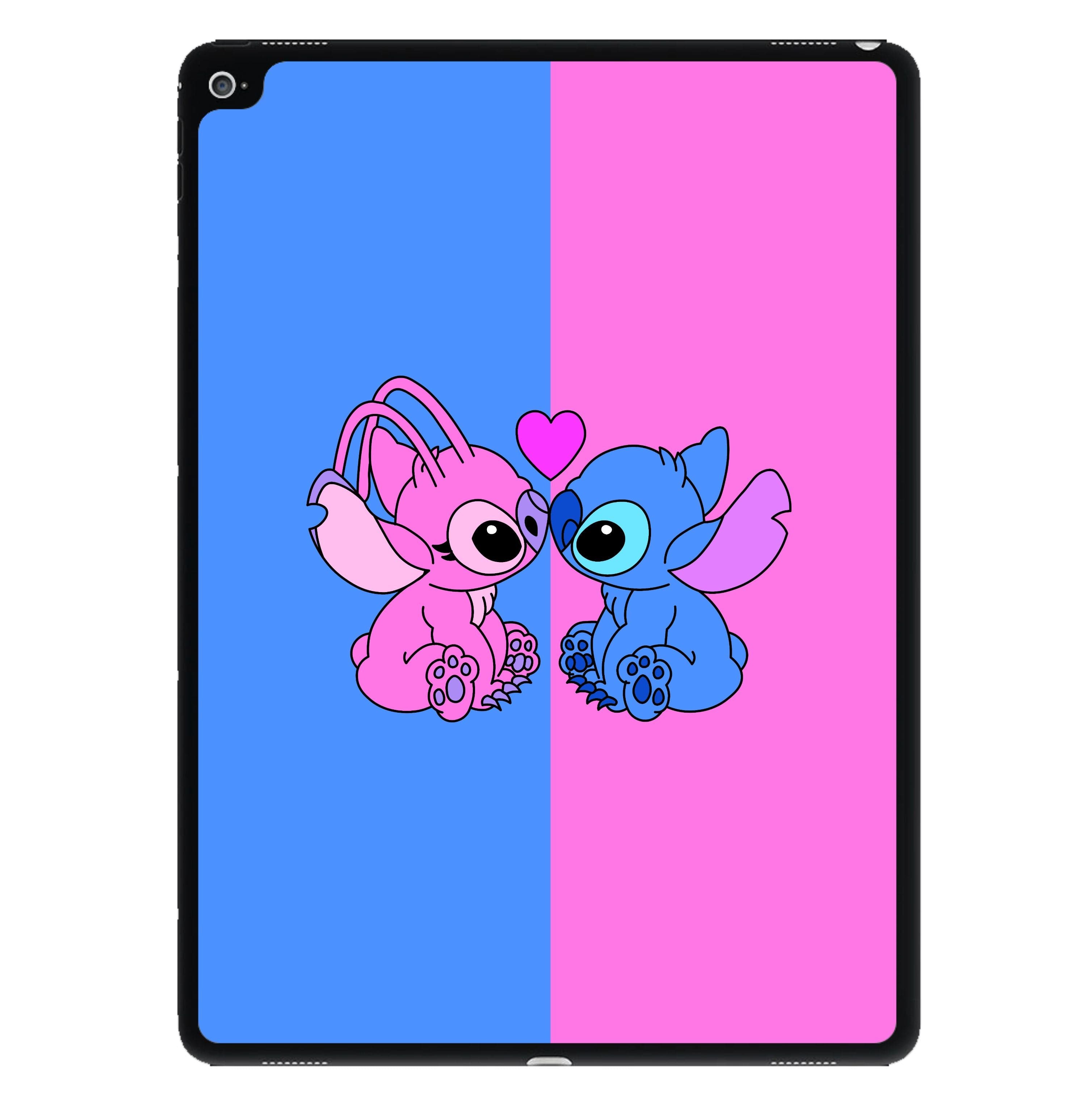 Angel And Blue Alien - Pink Alien iPad Case