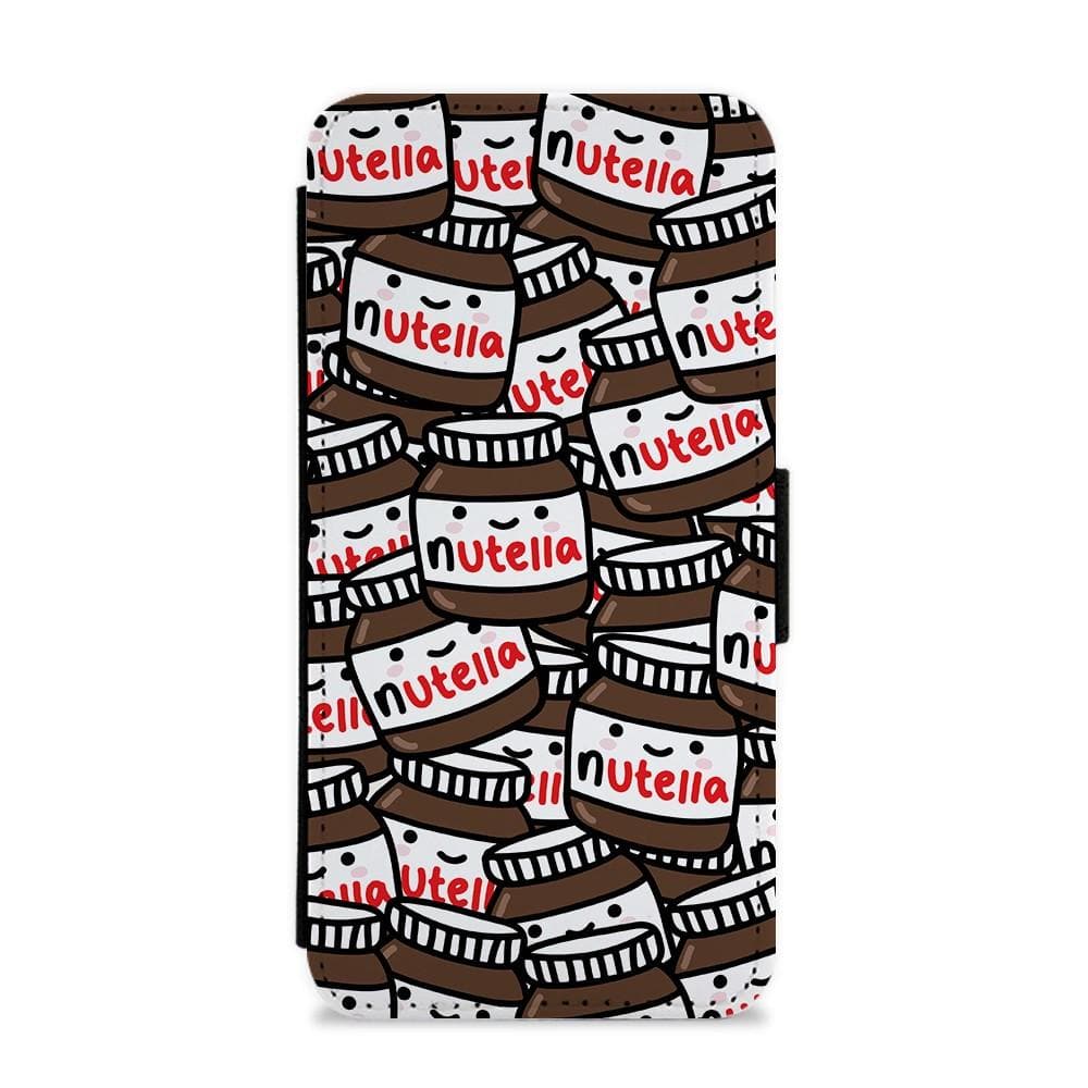 Cute Nutella Pattern Flip / Wallet Phone Case - Fun Cases