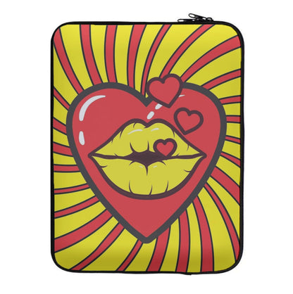 Spiral Kiss - Pop Art Laptop Sleeve