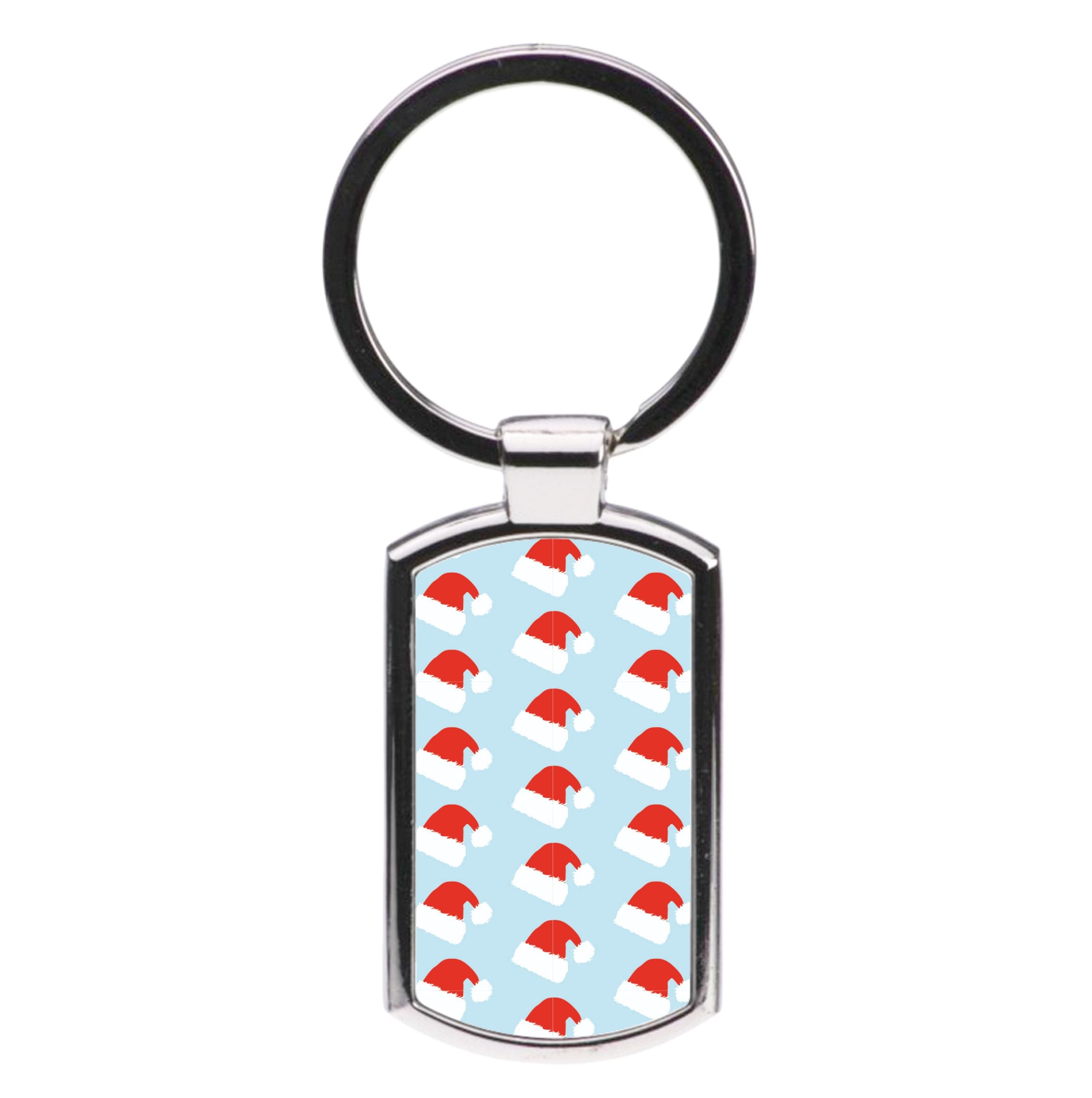 Santa Hat - Christmas Patterns Luxury Keyring