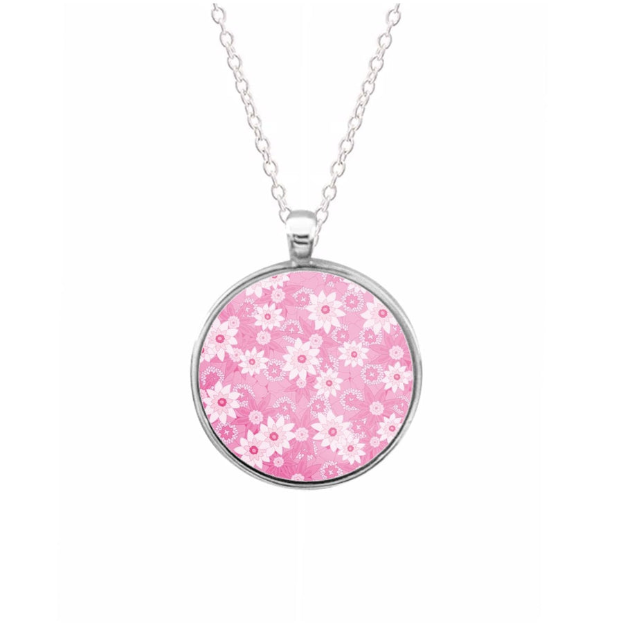 Pink Flowers - Floral Patterns Necklace