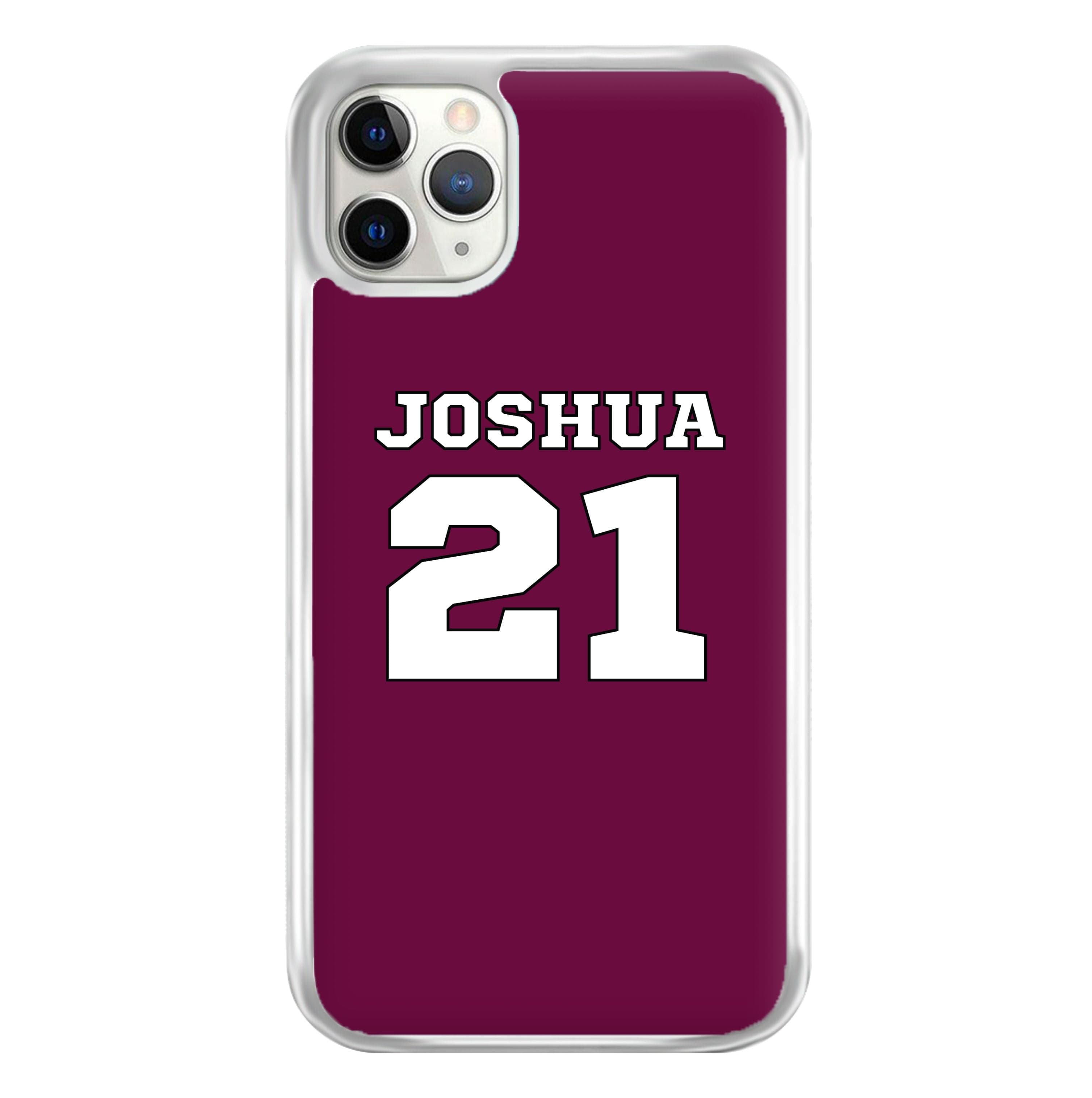 Burgundy - Personalised Football Phone Case