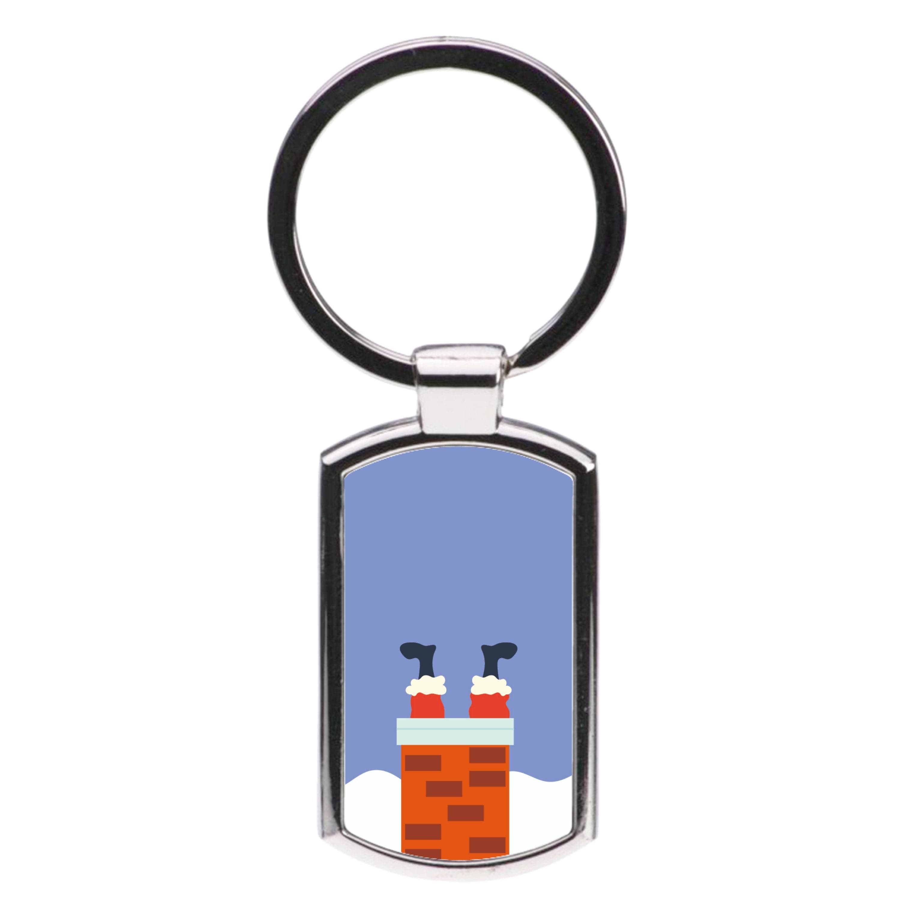 Santa Stuck In A Chimney - Christmas Luxury Keyring