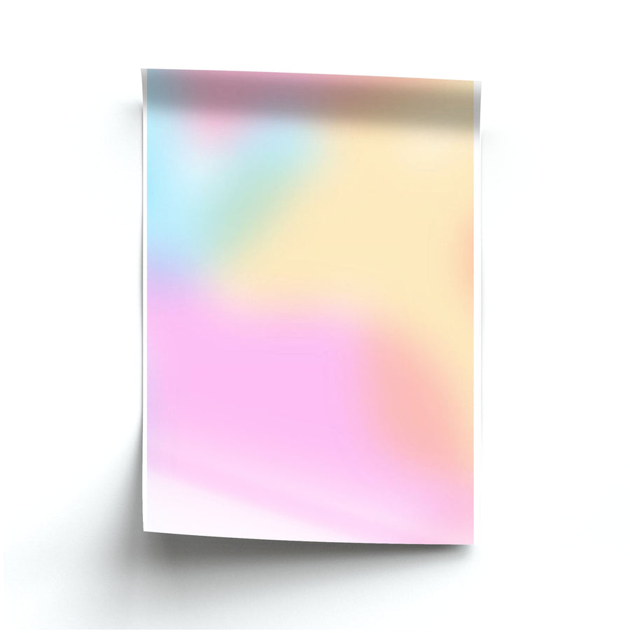 Pastel Clouds Pattern Poster
