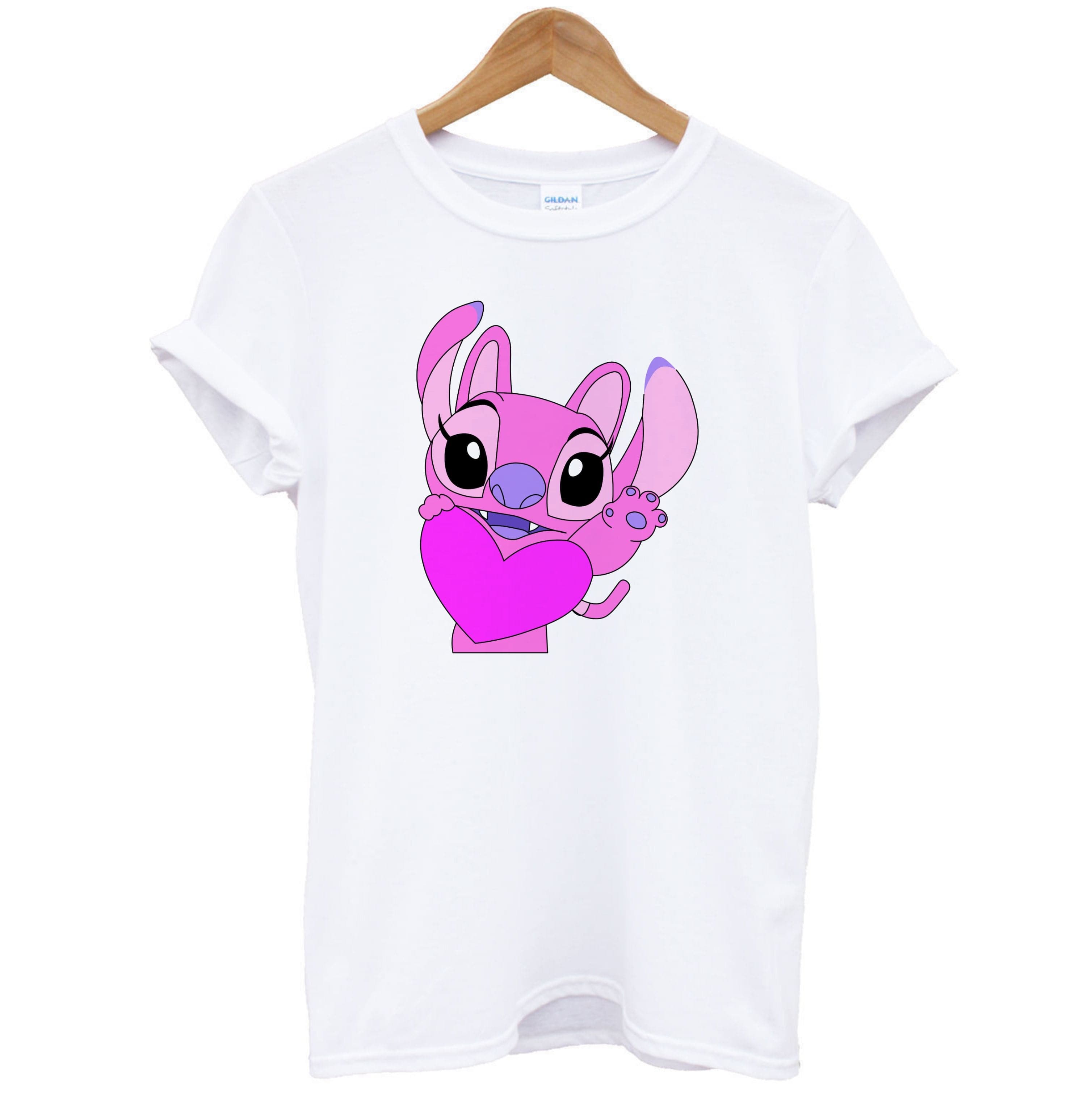 Holding Heart - Pink Alien T-Shirt