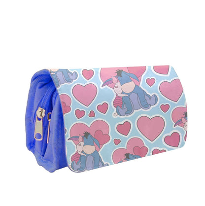 Donkey and Pig Pattern Valentine's Pencil Case