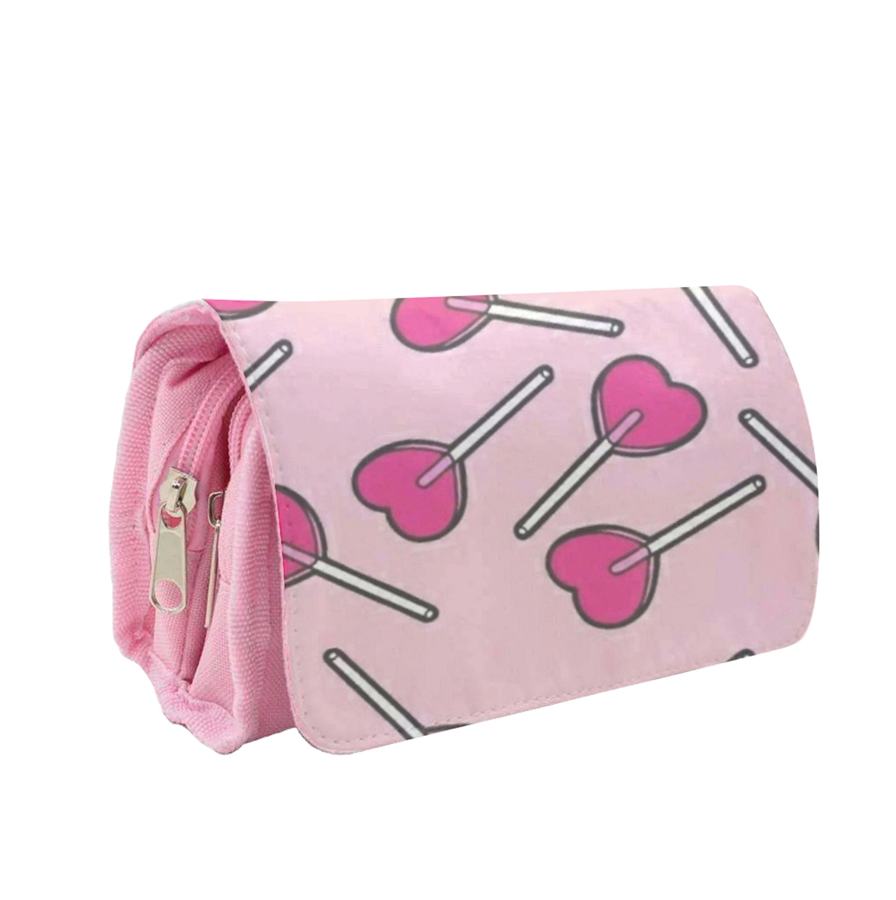 Cherry Heart Lollipops Pencil Case