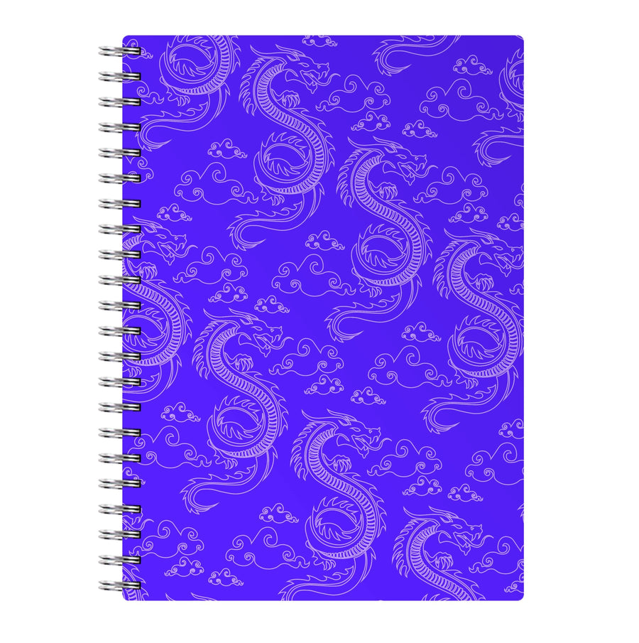 Purple Dragon Pattern Notebook