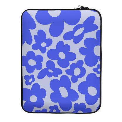 Blue Flowers - Trippy Patterns Laptop Sleeve