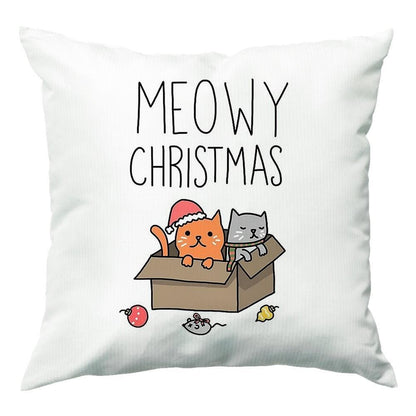 Meowy Christmas Cushion