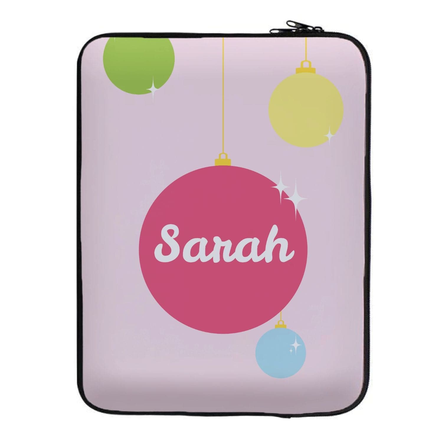 Baubles - Personalised Christmas Laptop Sleeve