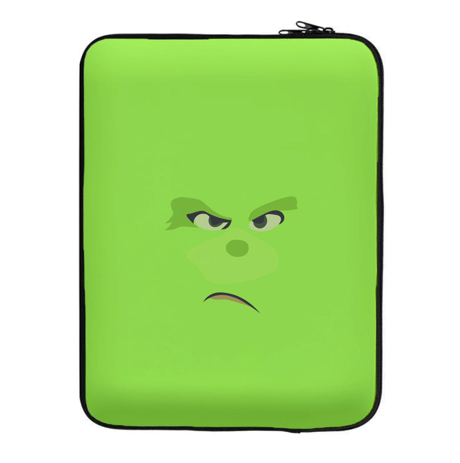 Face - Grinch Laptop Sleeve