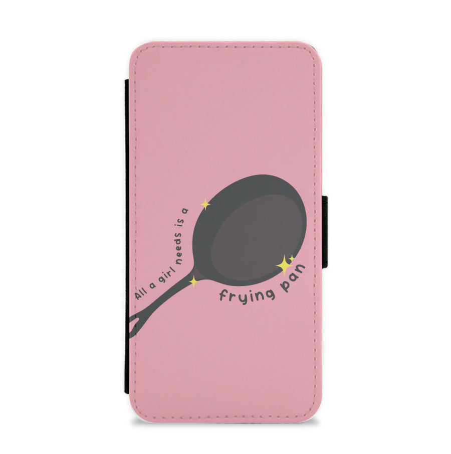 All A Girl Needs Is A Frying Pan - Tangled Flip / Wallet Phone Case