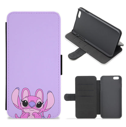 Gazing - Pink Alien Flip / Wallet Phone Case