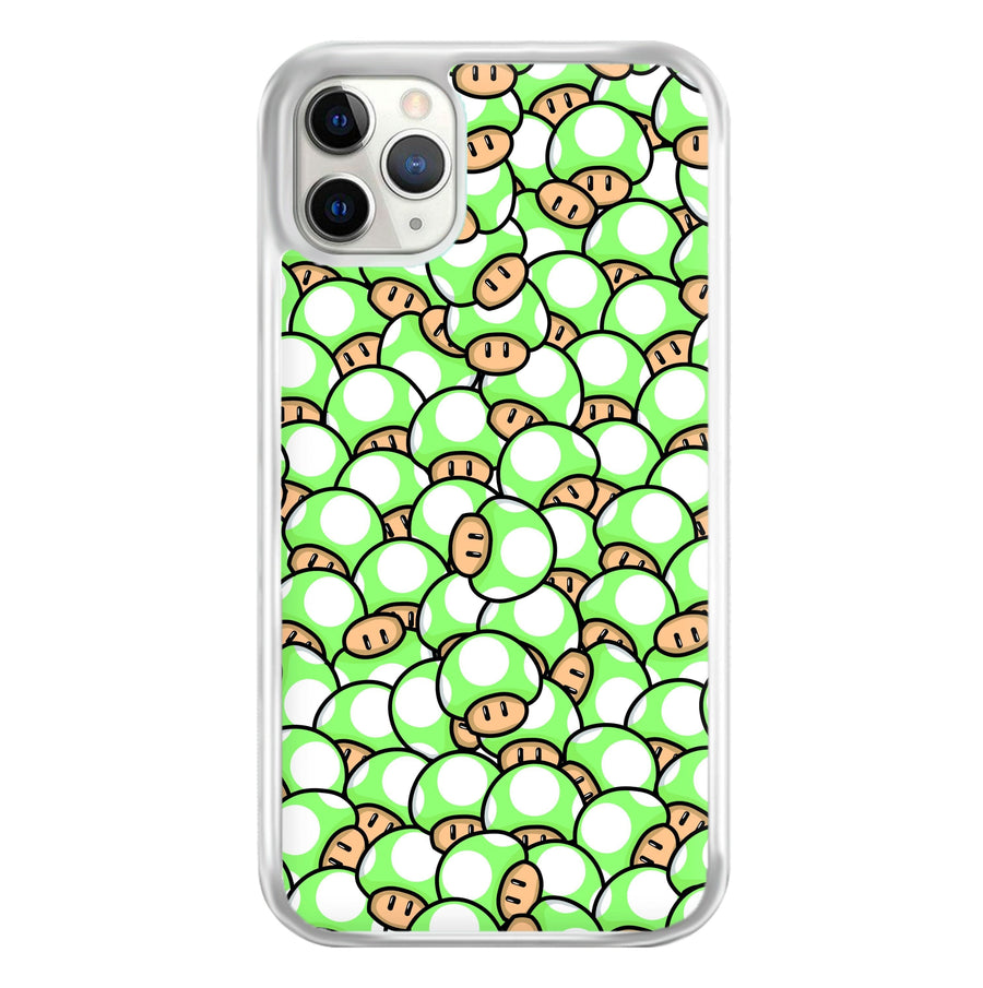 Mushroom Pattern - Light Green Phone Case