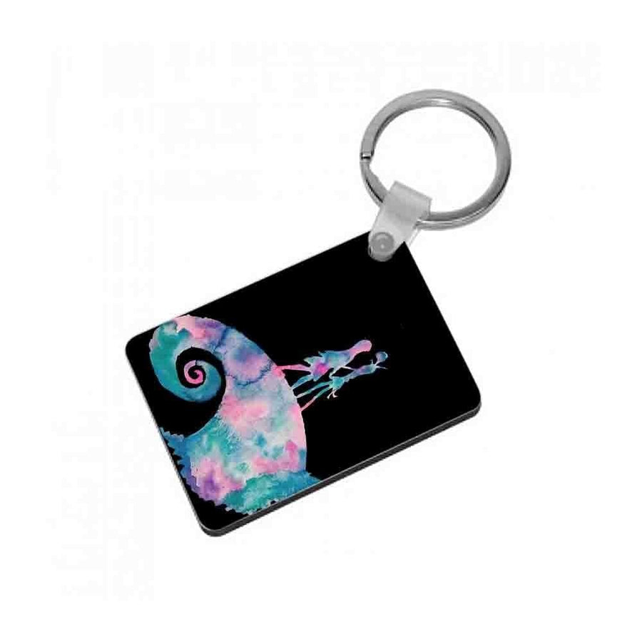 Watercolour Nightmare Before Christmas Keyring - Fun Cases