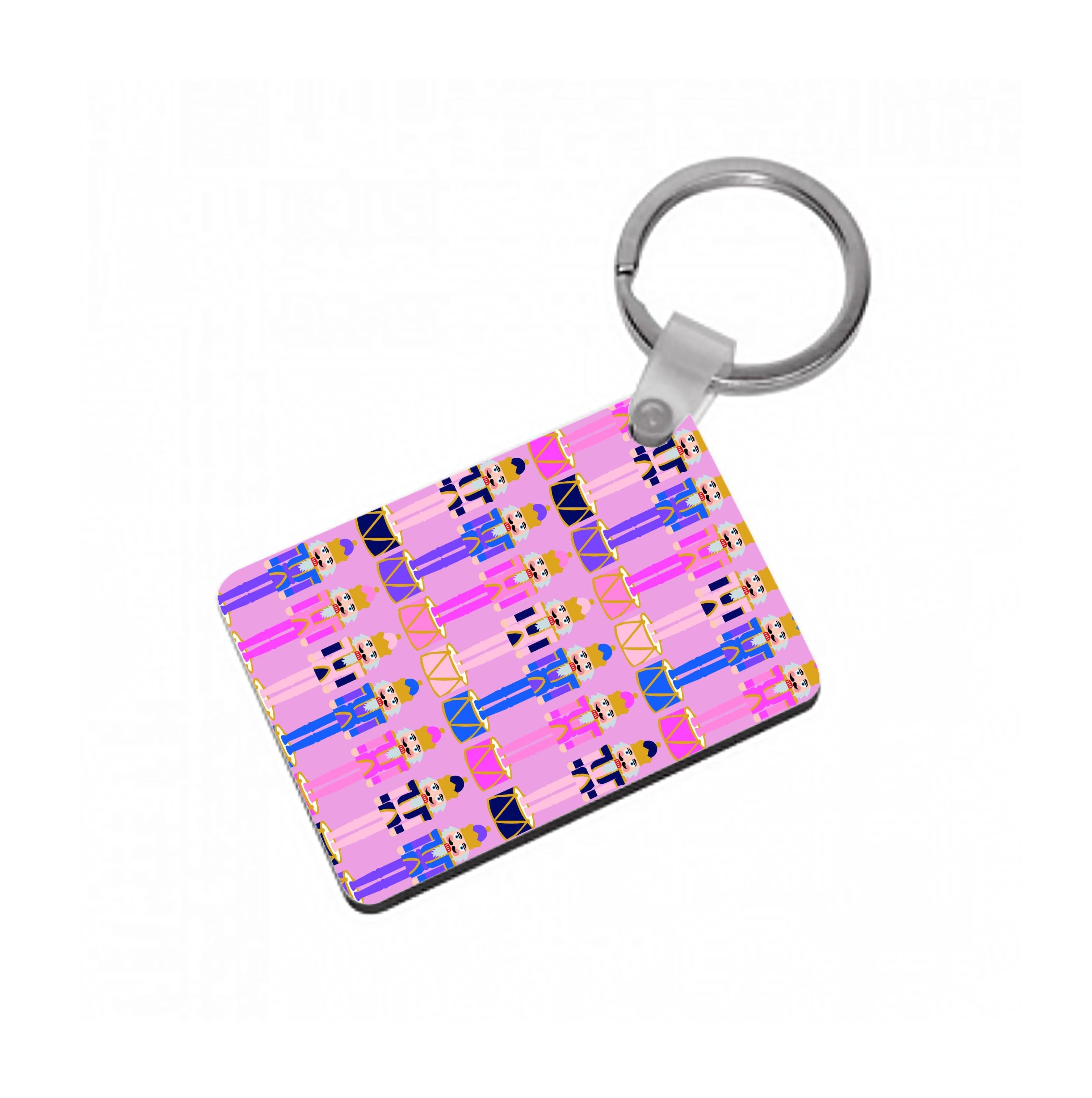 Pink Nutcracker - Christmas Patterns Keyring