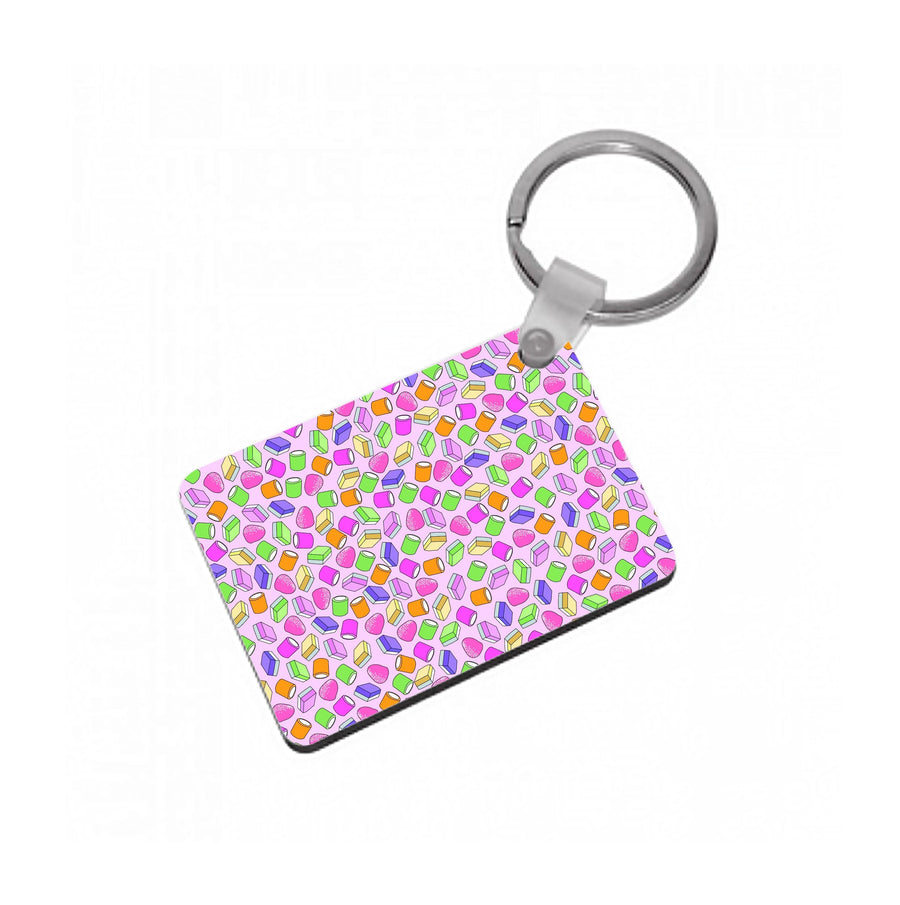 Pink Dolly Mix - Sweets Patterns Keyring