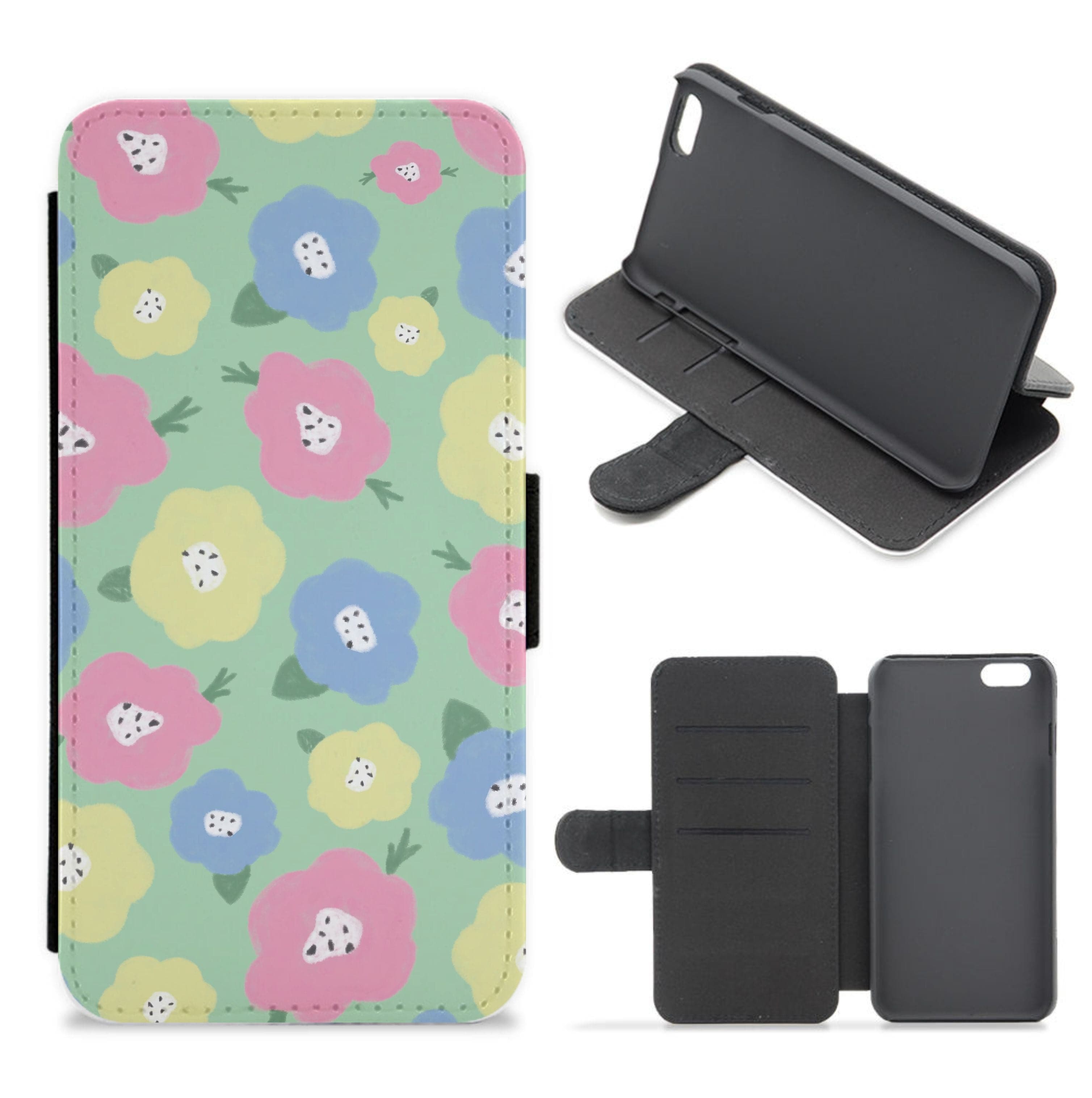 Painted Flowers - Floral Patterns Flip / Wallet Phone Case