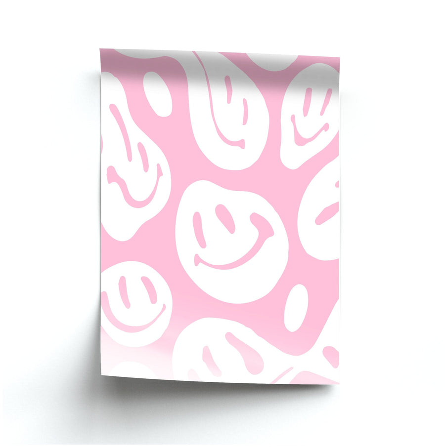 Trippn Smiley - Pink Poster