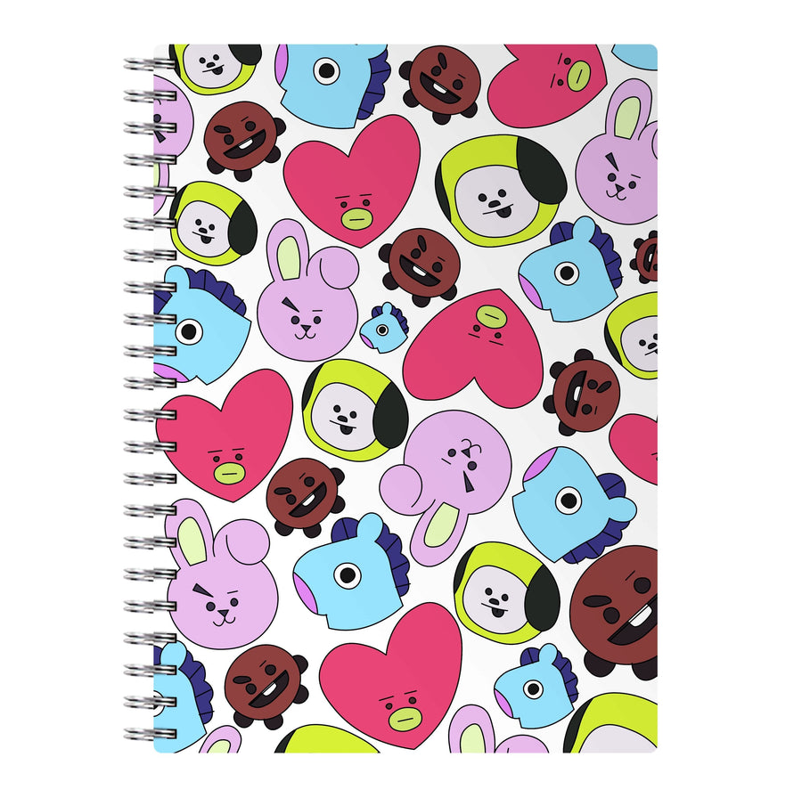 BTS Characters Collage Notebook
