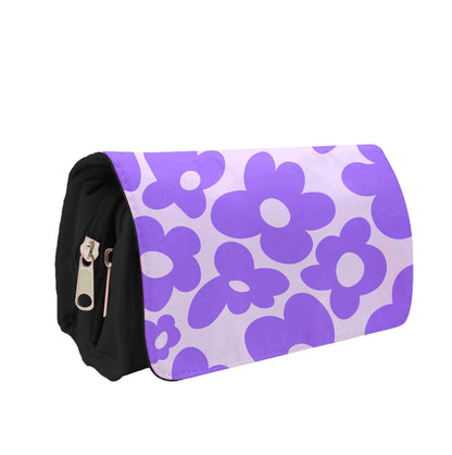 Purple Flowers - Trippy Patterns Pencil Case