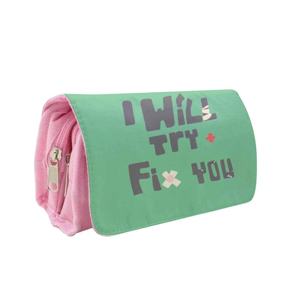 I Will Try To Fix You - Green Coldplay Pencil Case